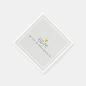 Elegant Wedding Love Monogram Gray Servet (Hoek)