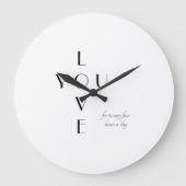 Elegant Wedding Love You Wall Clock Grote Klok (Voorkant)