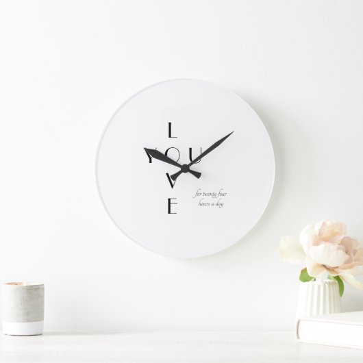 Elegant Wedding Love You Wall Clock Grote Klok (Huis)