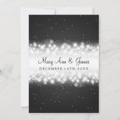 Elegant Wedding Magic Sparkle Black Kaart (Achterkant)