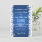 Elegant Wedding Magic Sparkle Blue Kaart (Staand voorkant)