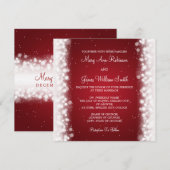 Elegant Wedding Magic Sparkle Red Kaart (Voorkant / Achterkant)