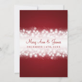 Elegant Wedding Magic Sparkle Red Kaart (Achterkant)