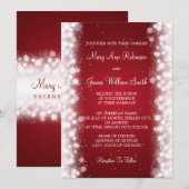Elegant Wedding Magic Sparkle Red Kaart (Voorkant / Achterkant)
