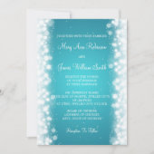 Elegant Wedding Magic Sparkle Turquoise Kaart (Voorkant)