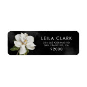 Elegant Wedding Magnolia Return Address Label (Voorkant)