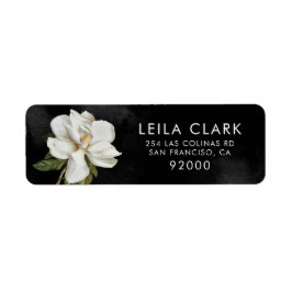 Elegant Wedding Magnolia Return Address Label