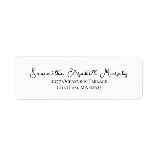 Elegant Wedding Medium Return-adreslabels Etiket (Voorkant)