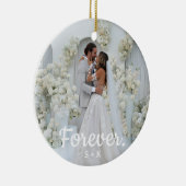Elegant Wedding Memory Photo Keramisch Ornament (Rechts)