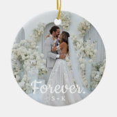 Elegant Wedding Memory Photo Keramisch Ornament (Voorkant)