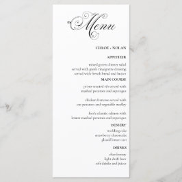 Elegant Wedding Menu