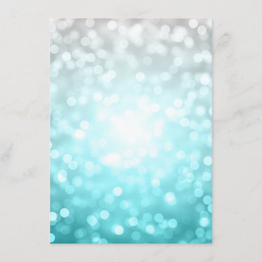 Elegant Wedding Menu Beach Ombre Glitter Lights (Achterkant)