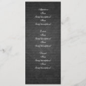 Elegant Wedding Menu Chandelier Black (Achterkant)