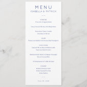 Elegant Wedding Menu for Isabella & Patrick (Voorkant)