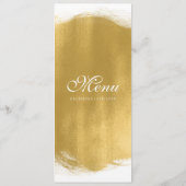 Elegant Wedding Menu Gold Paint Look (Achterkant)