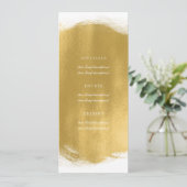 Elegant Wedding Menu Gold Paint Look (Staand voorkant)