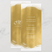 Elegant Wedding Menu Gold Paint Look (Voorkant / Achterkant)