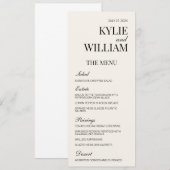 Elegant Wedding Menu Invoegen (Voorkant / Achterkant)