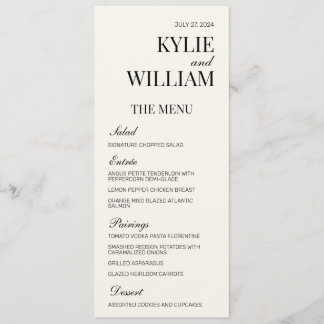 Elegant Wedding Menu Invoegen
