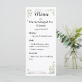 Elegant Wedding Menu Kaart | Aangepast trouwstatio (Staand voorkant)