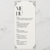 Elegant Wedding Menu Kaart – Minimalistische recep (Voorkant)