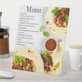 Elegant Wedding Menu Kaart – Modern eten Reclamebord Met Voetstuk (Insitu)