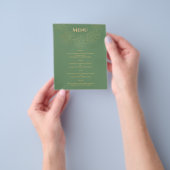 Elegant WEDDING MENU. Menu (Hand)