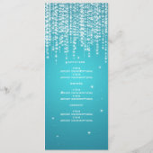 Elegant Wedding Menu Night Dazzle Blue (Achterkant)