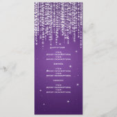 Elegant Wedding Menu Night Dazzle Paars (Achterkant)