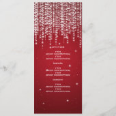 Elegant Wedding Menu Night Dazzle Red (Achterkant)