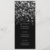 Elegant Wedding Menu Silver Midnight Glam (Voorkant)