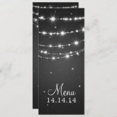 Elegant Wedding Menu Sparging Chain Black (Voorkant / Achterkant)