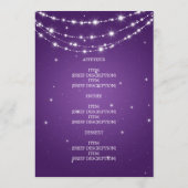 Elegant Wedding Menu Sparging Chain Paars (Achterkant)