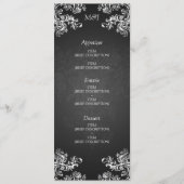 Elegant Wedding Menu Swirls 2 Black (Voorkant)