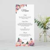 Elegant Wedding Menu Template – Printable design (Staand voorkant)