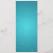 Elegant Wedding Menu Winter Deer Sparkle Turquoise (Achterkant)
