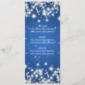 Elegant Wedding Menu Winter Sparkle Blue (Achterkant)