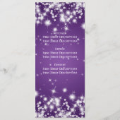 Elegant Wedding Menu Winter Sparkle Paars (Achterkant)