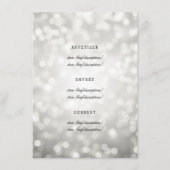 Elegant Wedding Menu Zilveren Glitter Lights (Voorkant)