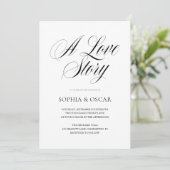 Elegant Wedding Minimalist Script Calligraphy Kaart (Staand voorkant)