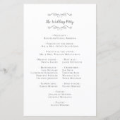 Elegant Wedding Modern Ceremony Chic Gray Program (Achterkant)