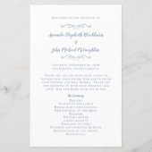 Elegant Wedding Modern Ceremony Dusty Blue Program (Voorkant)