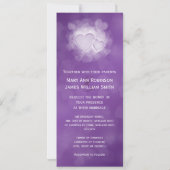 Elegant Wedding Modern Hearts Paars Kaart (Achterkant)