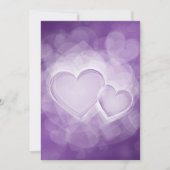 Elegant Wedding Modern Hearts Paars Kaart (Voorkant)