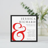Elegant Wedding Modern Typography nodigt uit Kaart (Staand voorkant)