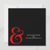 Elegant Wedding Modern Typography nodigt uit Kaart (Achterkant)