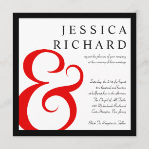 Elegant Wedding Modern Typography nodigt uit Kaart
