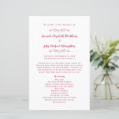 Elegant Wedding Moderne Budget Ceremony Magenta Re (Staand voorkant)