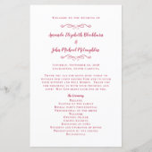 Elegant Wedding Moderne Budget Ceremony Magenta Re (Voorkant)