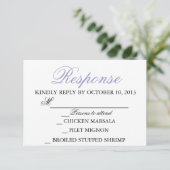 Elegant Wedding Moderne Uitnodigingskaart RSVP Kaartje (Staand voorkant)